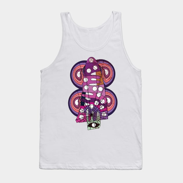 Colorful modern digital abstract geometric wall decoration art Tank Top by DELQABEL